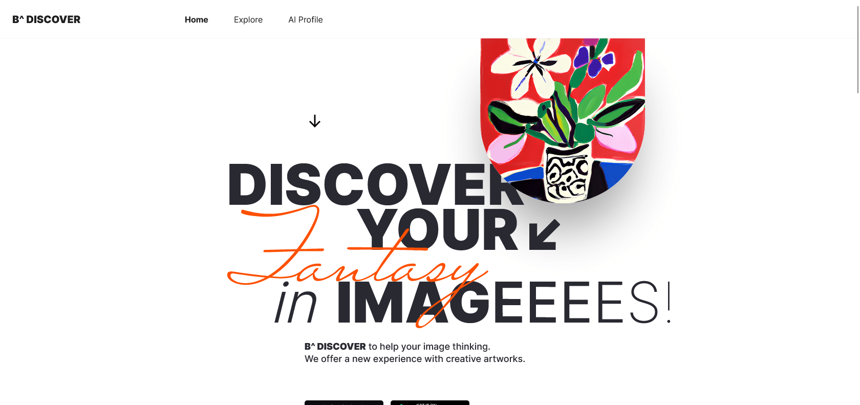 Screenshot of B^ DISCOVER Website